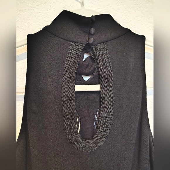 Diane Von Furstenberg Bodycon Y2K Keyhole Open Back Sleeveless Midi Dress - Picture 4 of 5